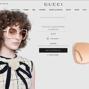 Gucci oversized sunglasses